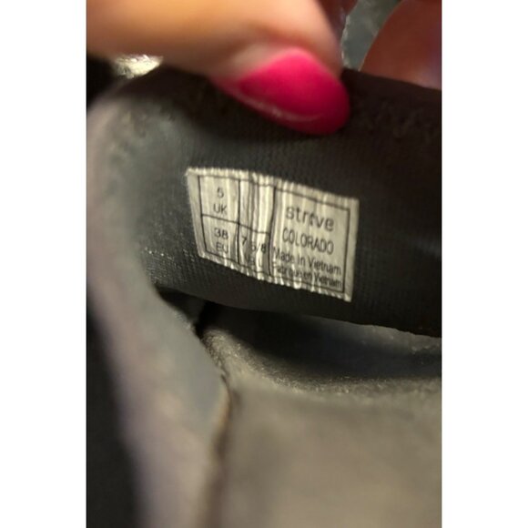 Strive Womens Orthotic Sandals Size 8 Navy Blue Arch Support Comfort Toe Loop - Picture 5 of 6